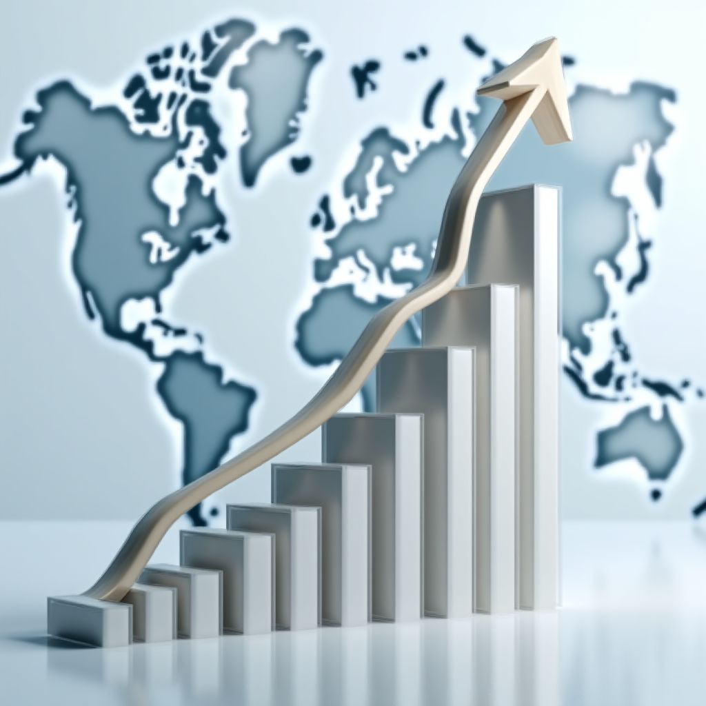 Gráfico de crecimiento de ventas de Logística Global